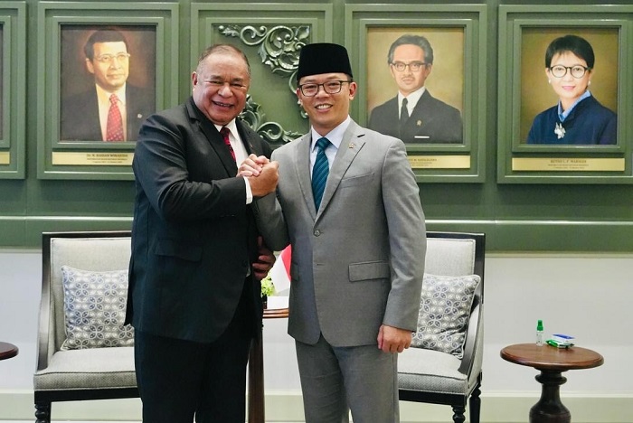 Menteri Luar Negeri RI Sugiono menerima kunjungan kerja Menteri Luar Negeri Timor-Leste Bendito dos Santos Freitas. (Dok. Kemlu.go.id)