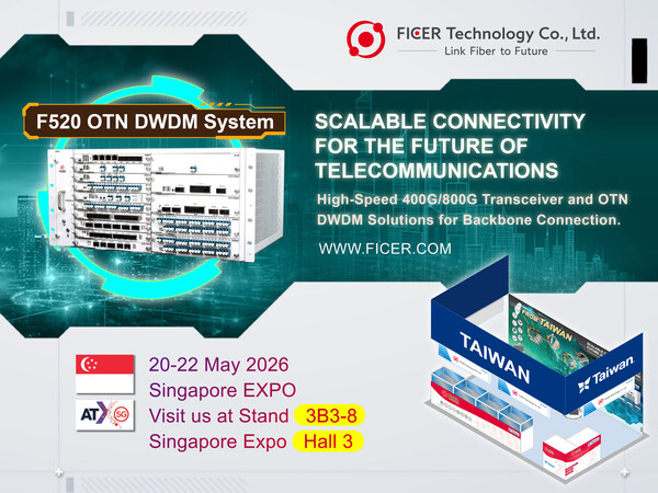 Asia Tech x Singapore - CommunicAsia 2026: FICER Transceivers and OTN DWDM Solution for Backbone Connection.