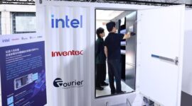 Fourier and Intel jointly showcased a fully integrated 20-foot modular data center container at the Advanced Liquid Cooling Technology Conference, Taipei.
