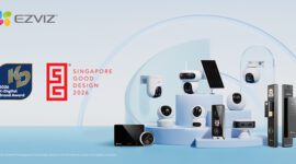 EZVIZ wins the K-Digital Brand Award and the Singapore Good Design Award for its brand impact and product innovation.